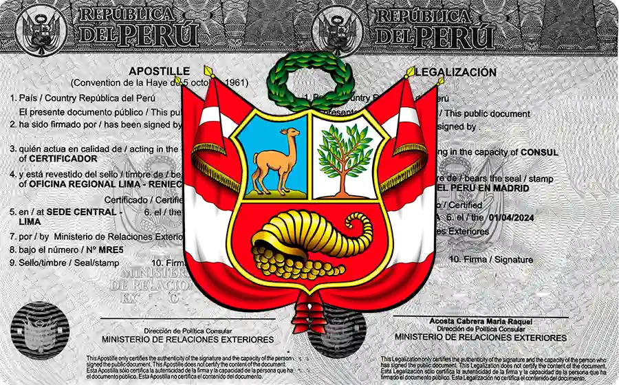 Document legalization process in Peru