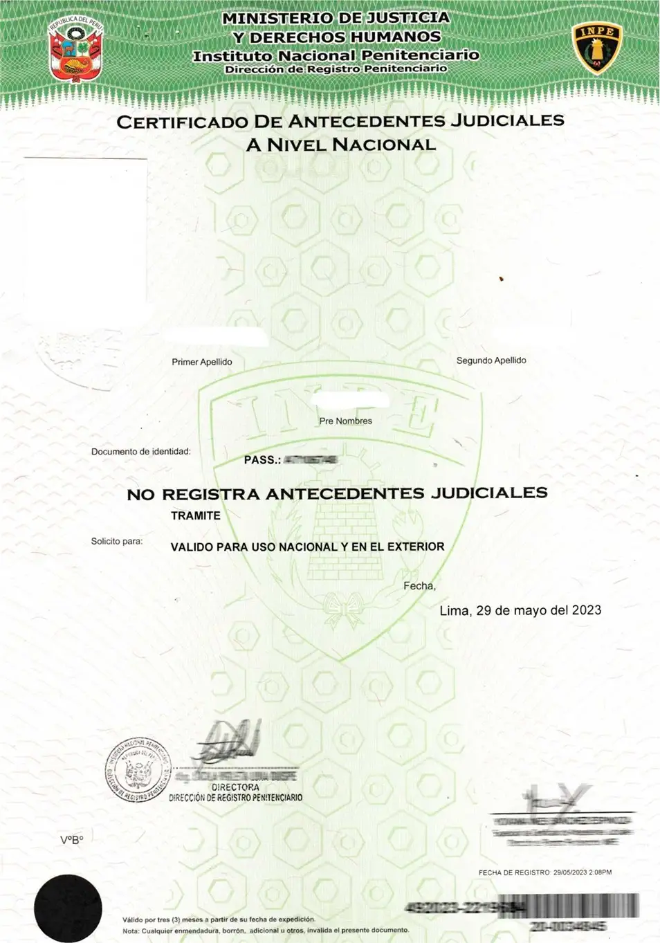 Certificado de Antecedentes Judiciales con Apostilla en el Extranjero